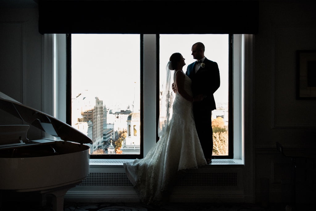 Bride and groom at Cescaphe's Down Town Club