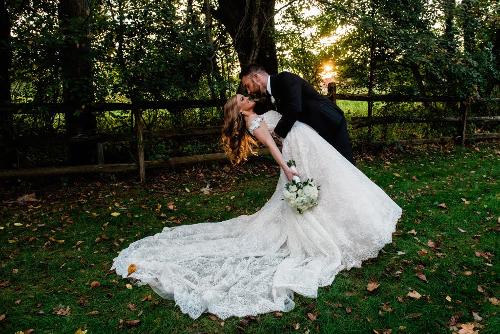 Bride and Groom at sunset